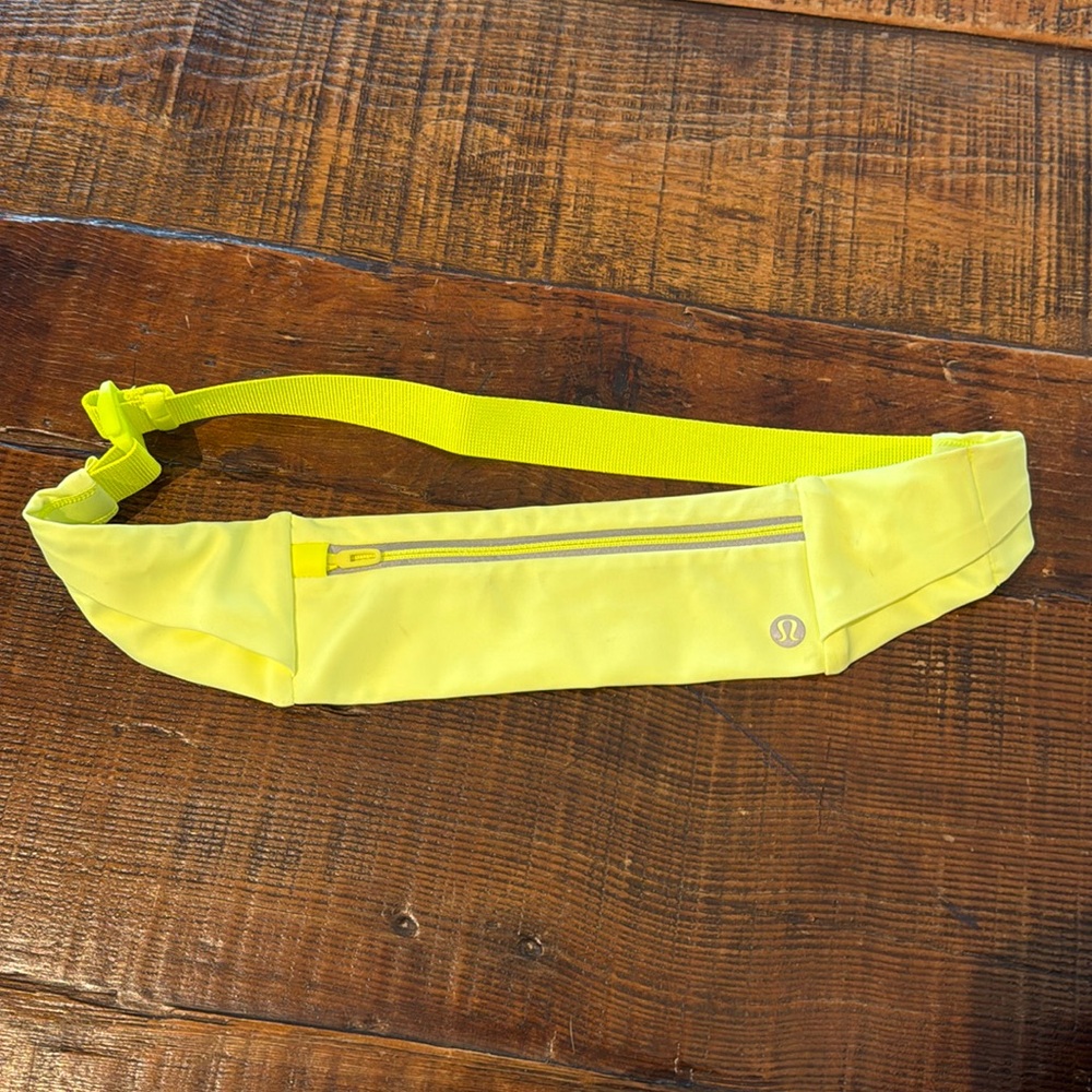 Neon lululemon skinny belt bag